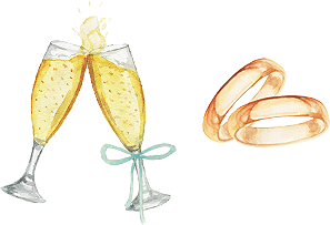 乾杯ドリンクと指輪